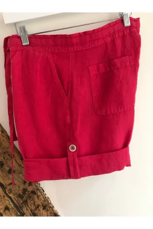120% Lino Bermuda Shorts in Strawberry Pink
