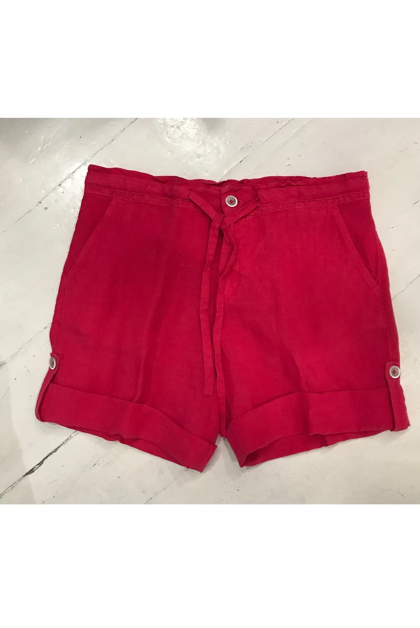120% Lino Bermuda Shorts in Strawberry Pink