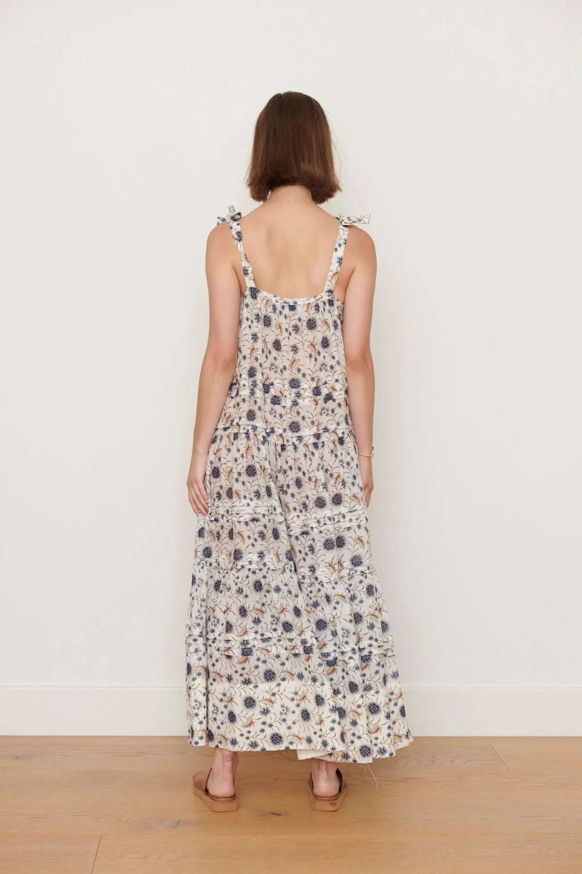 BEATRICE PINAFORE DRESS - Nordic Nights white