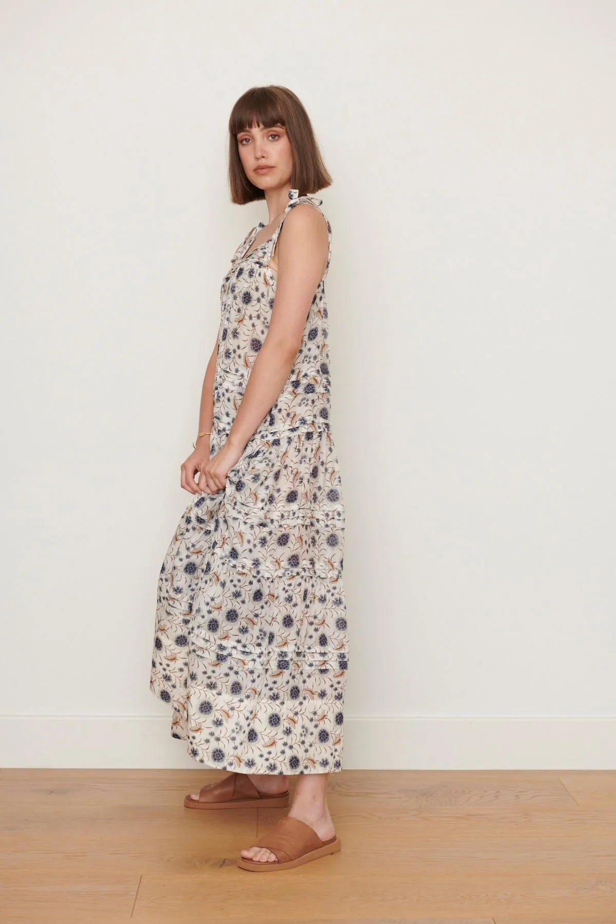 BEATRICE PINAFORE DRESS - Nordic Nights white