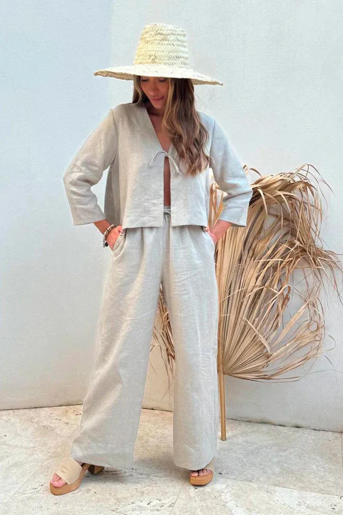 Bypias | Mallorca Linen Pant | Natural