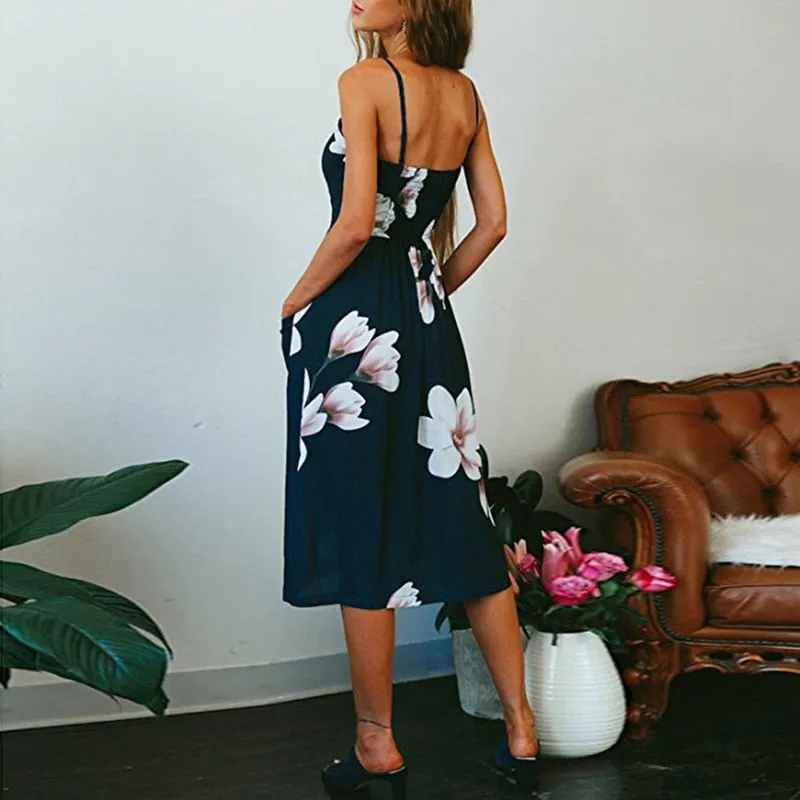 Casual Buttoned Sundress