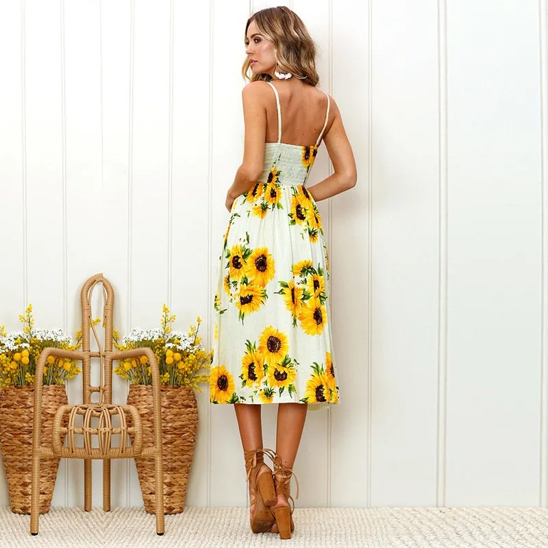 Casual Buttoned Sundress