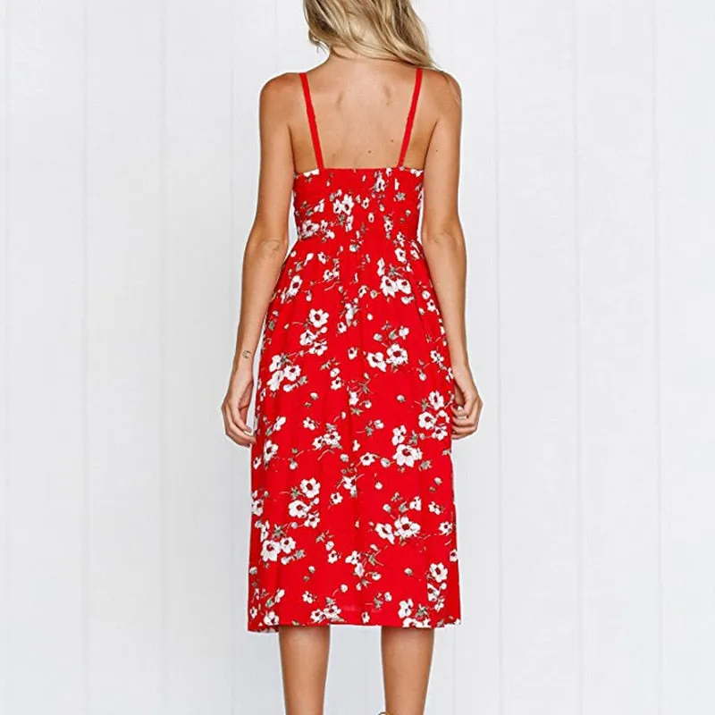 Casual Buttoned Sundress