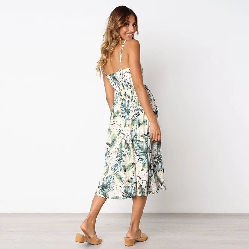 Casual Buttoned Sundress