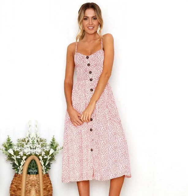 Casual Buttoned Sundress