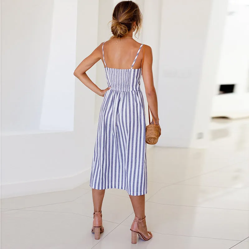 Casual Buttoned Sundress