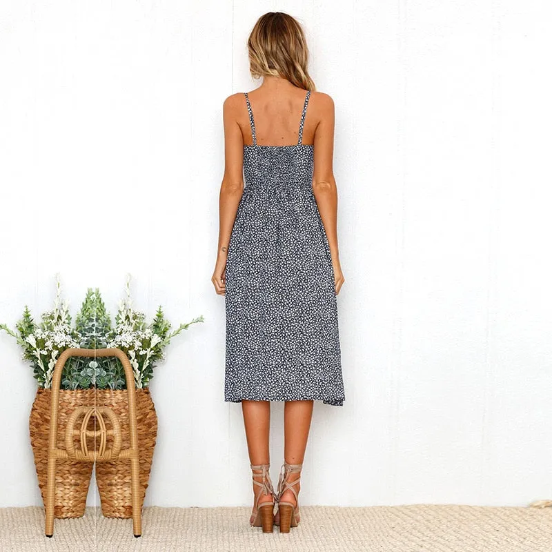 Casual Buttoned Sundress