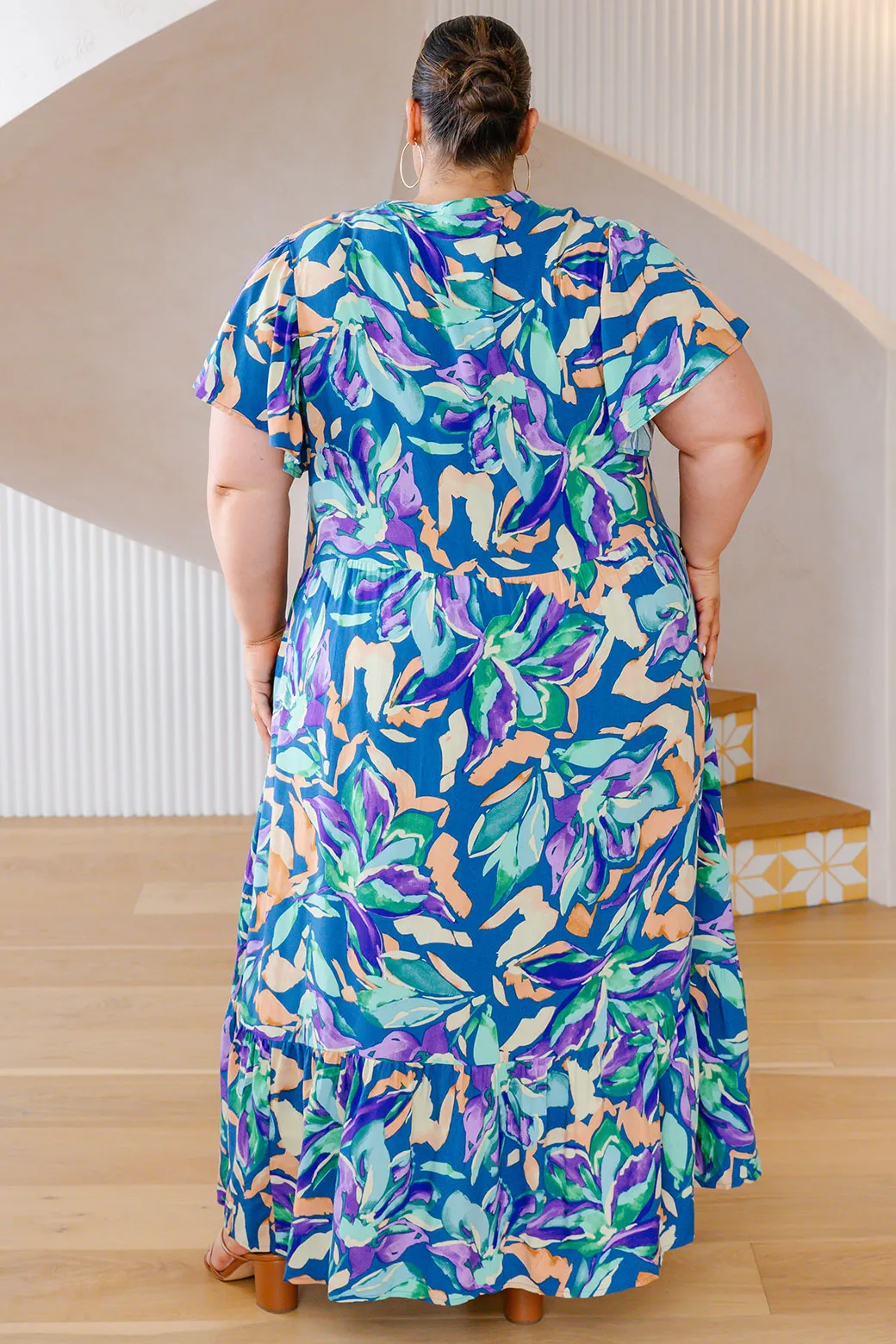 FINAL SALE | Melissa Midi Dress Riviera Print Multi