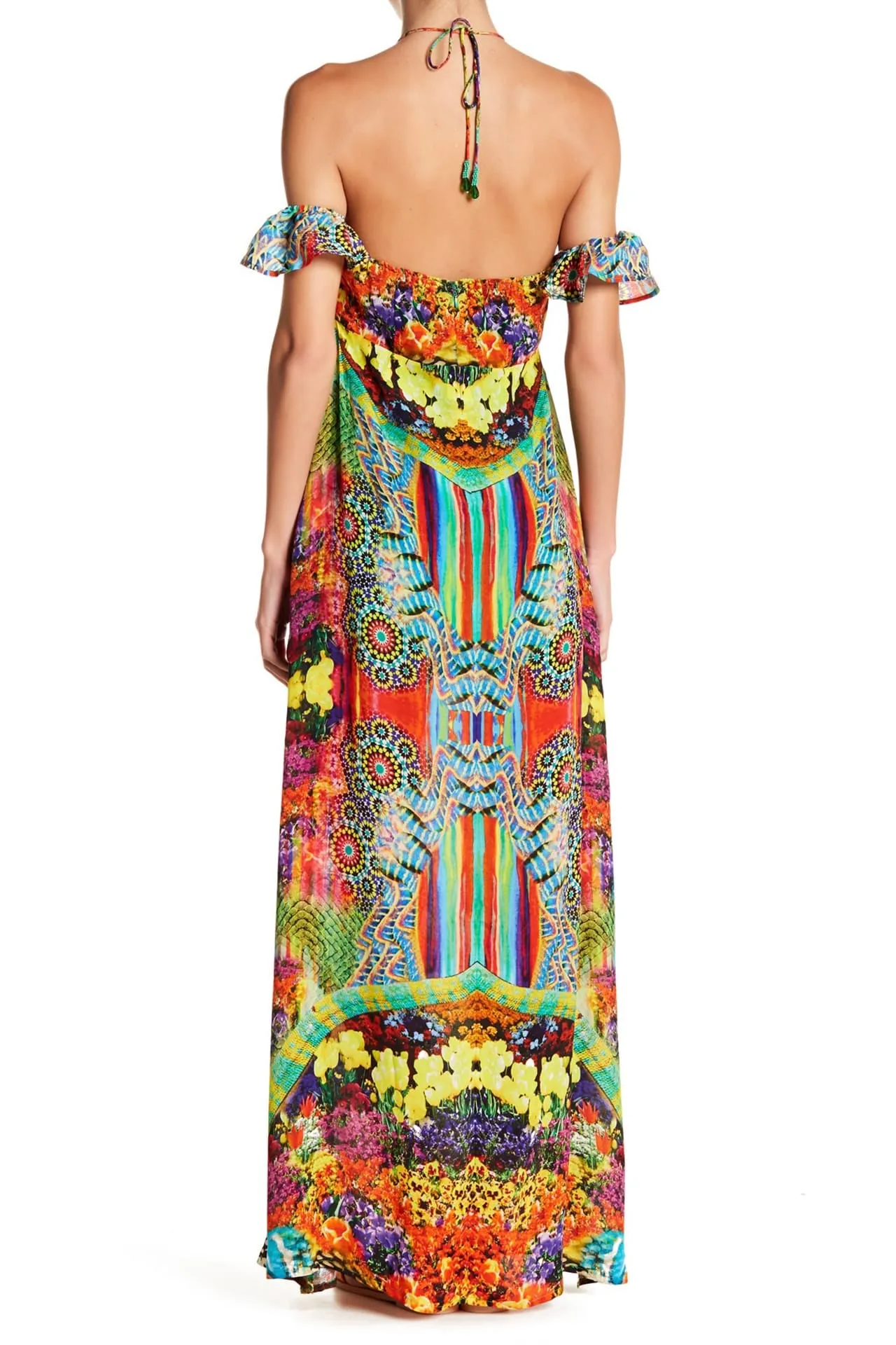 Green Envy Backless Maxi Dress