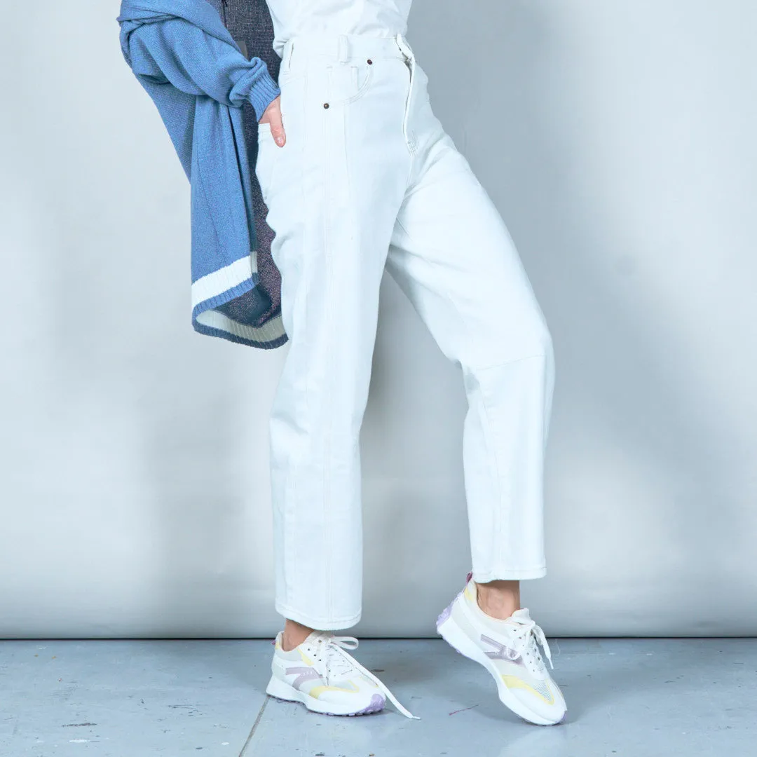 High-waist tailored denim jeans wholesale