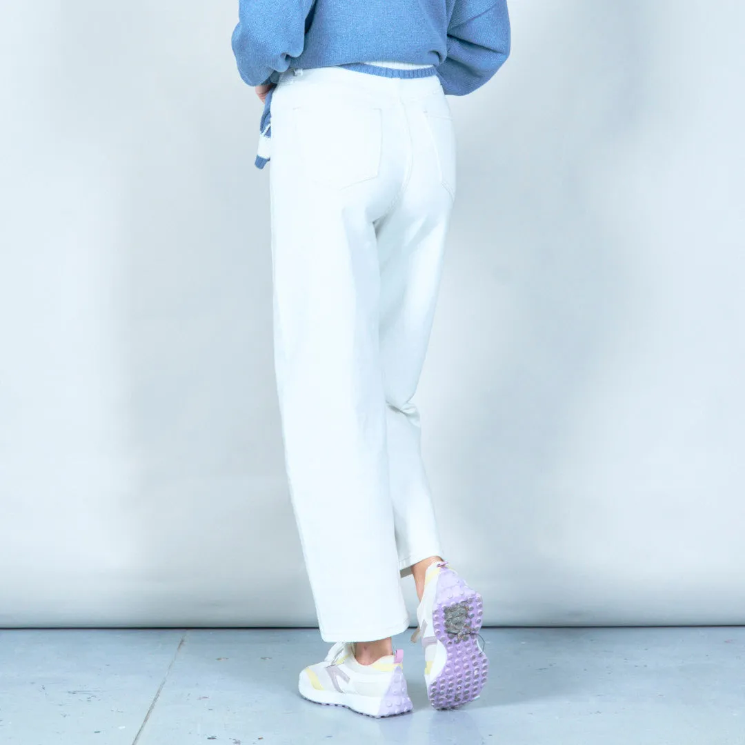 High-waist tailored denim jeans wholesale