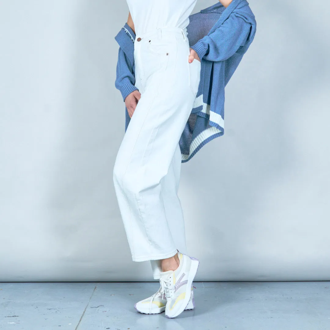 High-waist tailored denim jeans wholesale