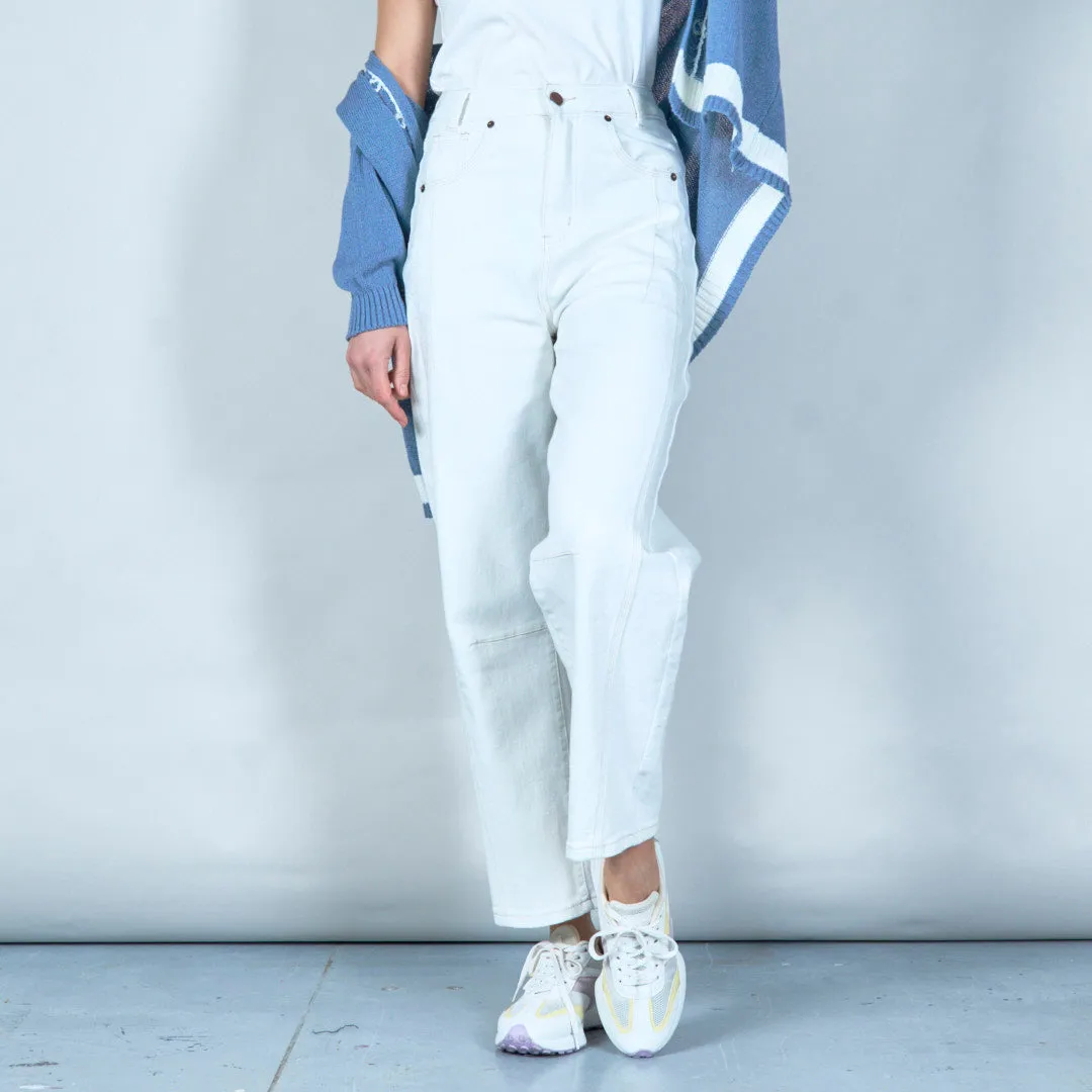 High-waist tailored denim jeans wholesale