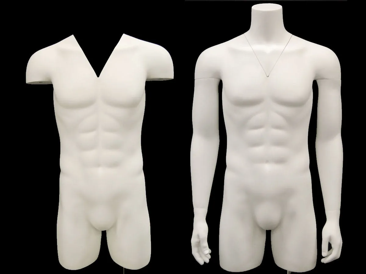 Invisible Ghost Mannequin Male Torso w/ Base MM-TMWIV