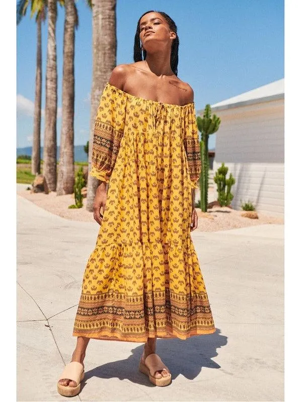 JAASE Sun Beam Print Blossom Midi Dress