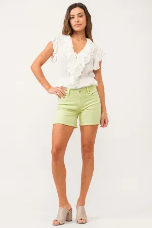JULIAN HIGH RISE COLOR SHORTS CYBER LIME