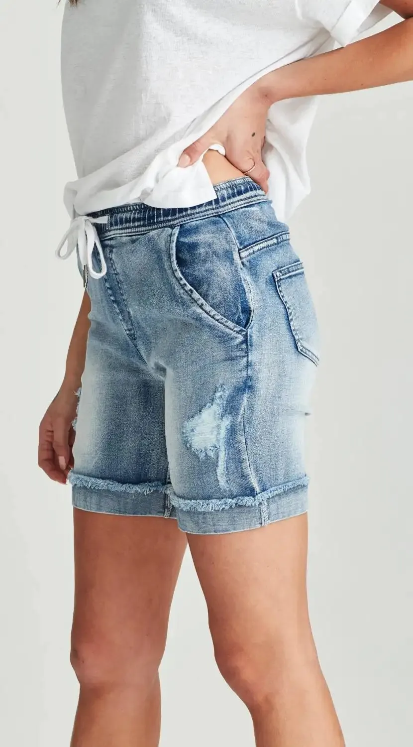 Kimmy Denim Shorts - Blue