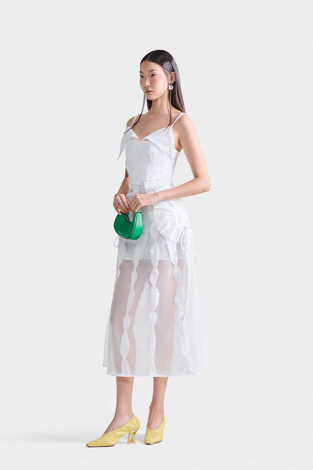 Leaf Whisper Midi Dress