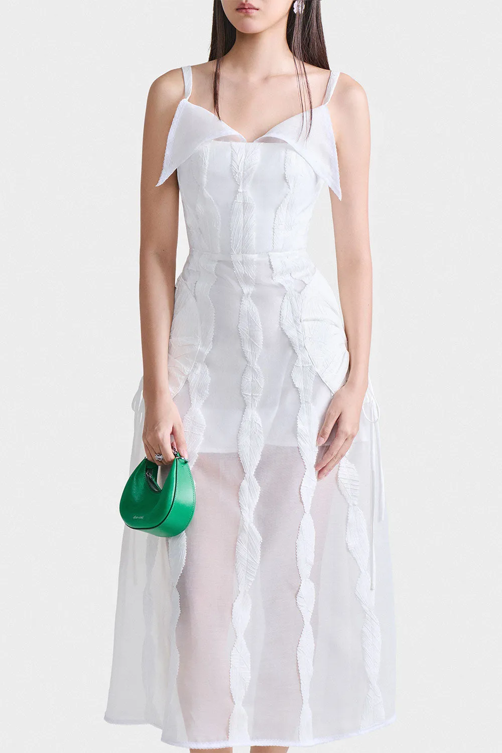 Leaf Whisper Midi Dress