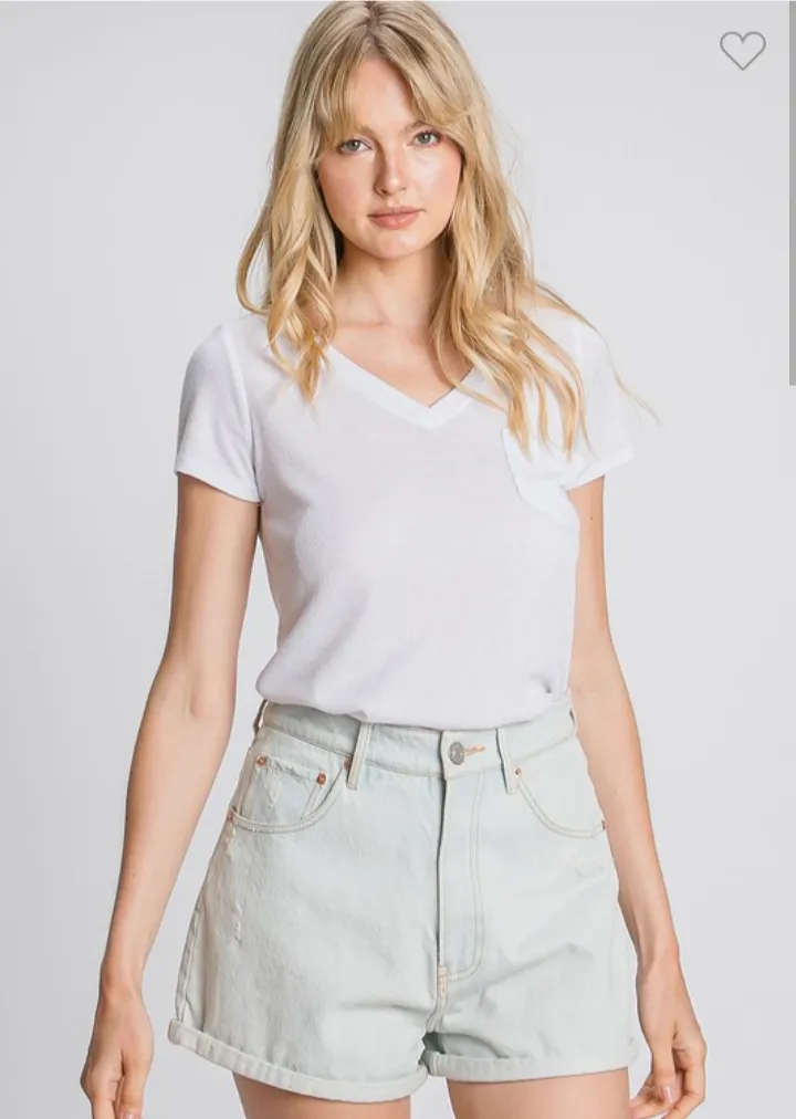 Light Wash Denim Shorts