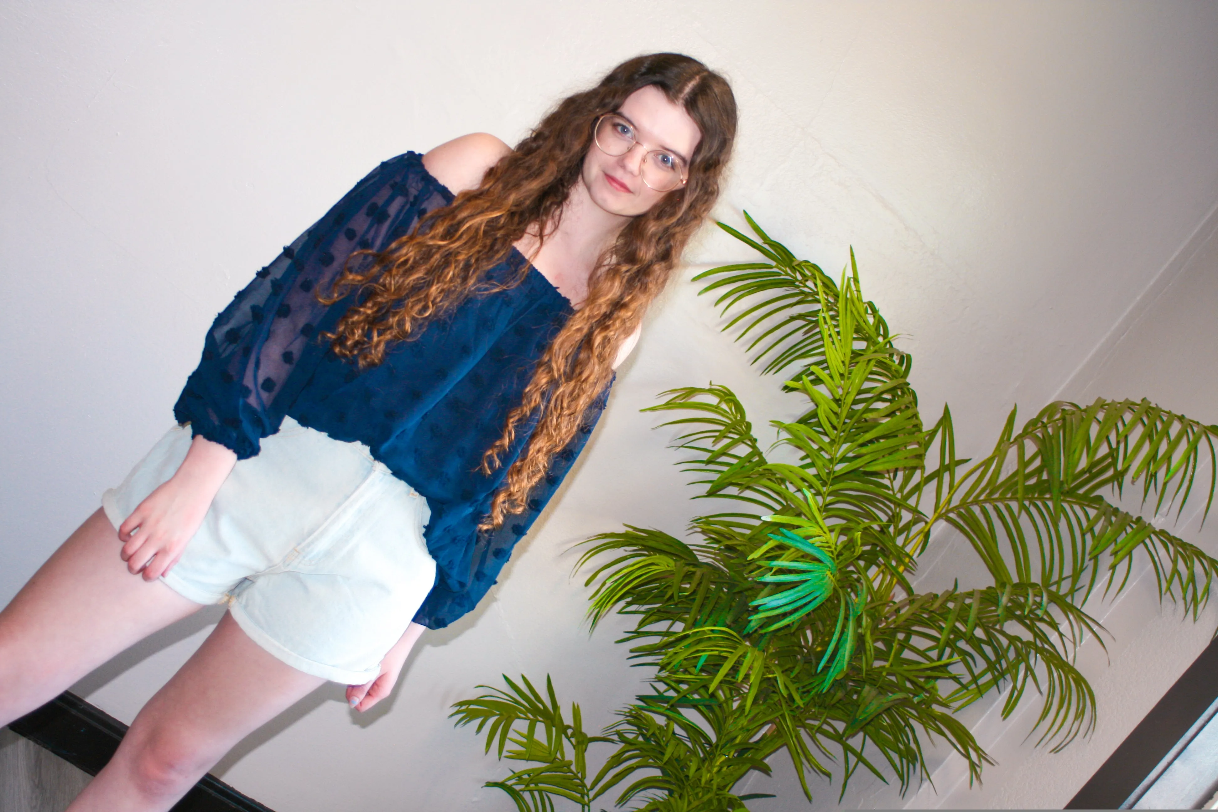 Light Wash Denim Shorts