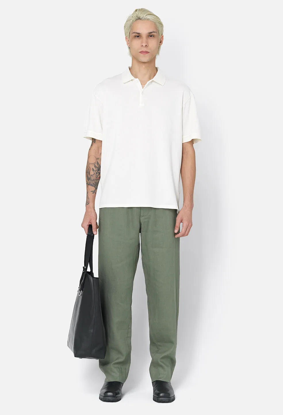 Linen Easy Trouser / Sage