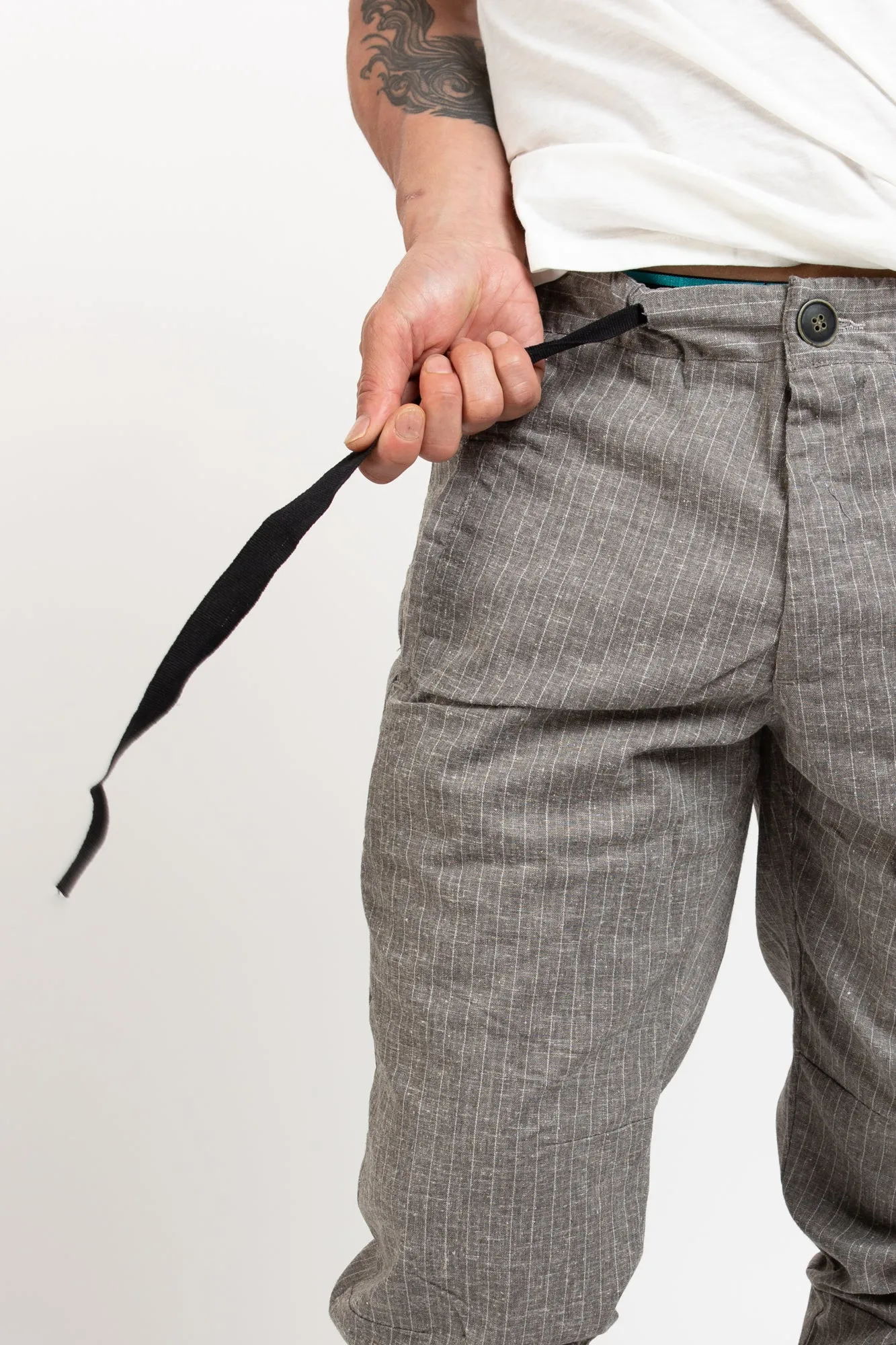 Linen Pants PE43 - Grey