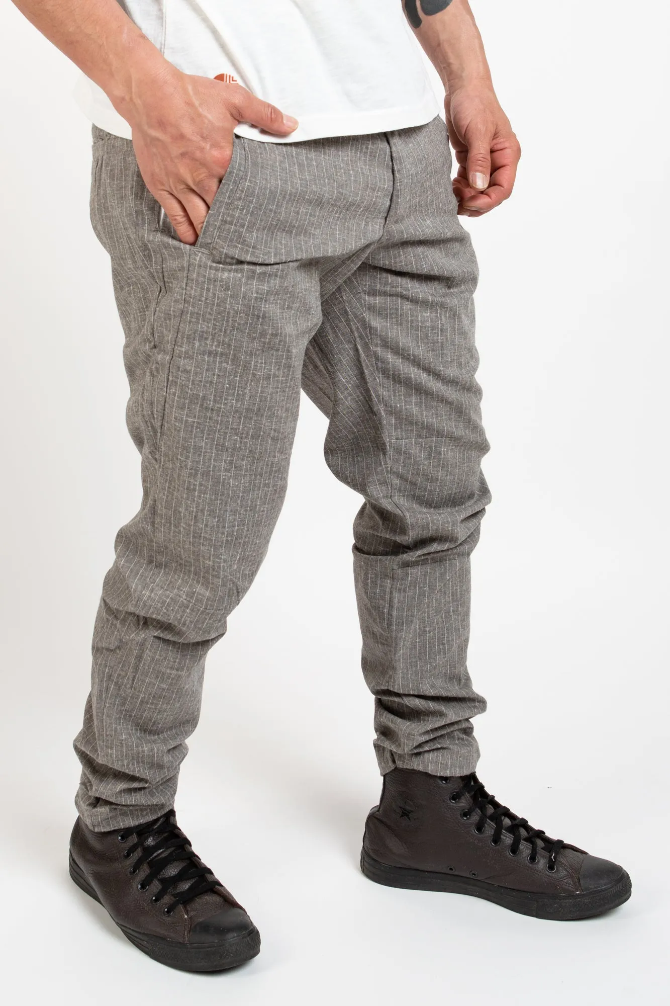Linen Pants PE43 - Grey