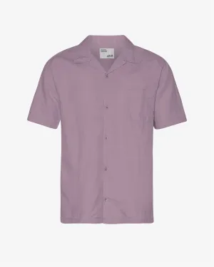 Linen Short Sleeved Shirt - Pearly Purple