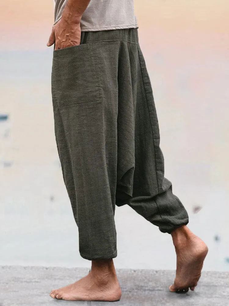 linen straight pants
