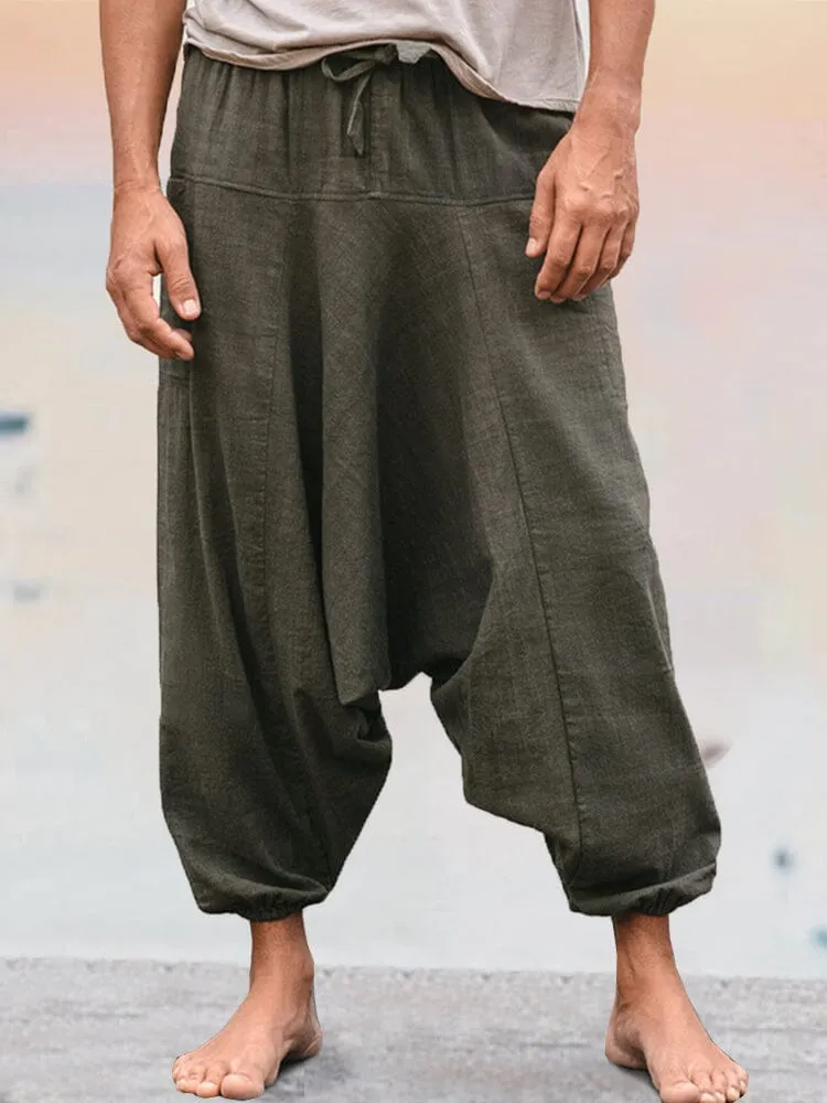 linen straight pants