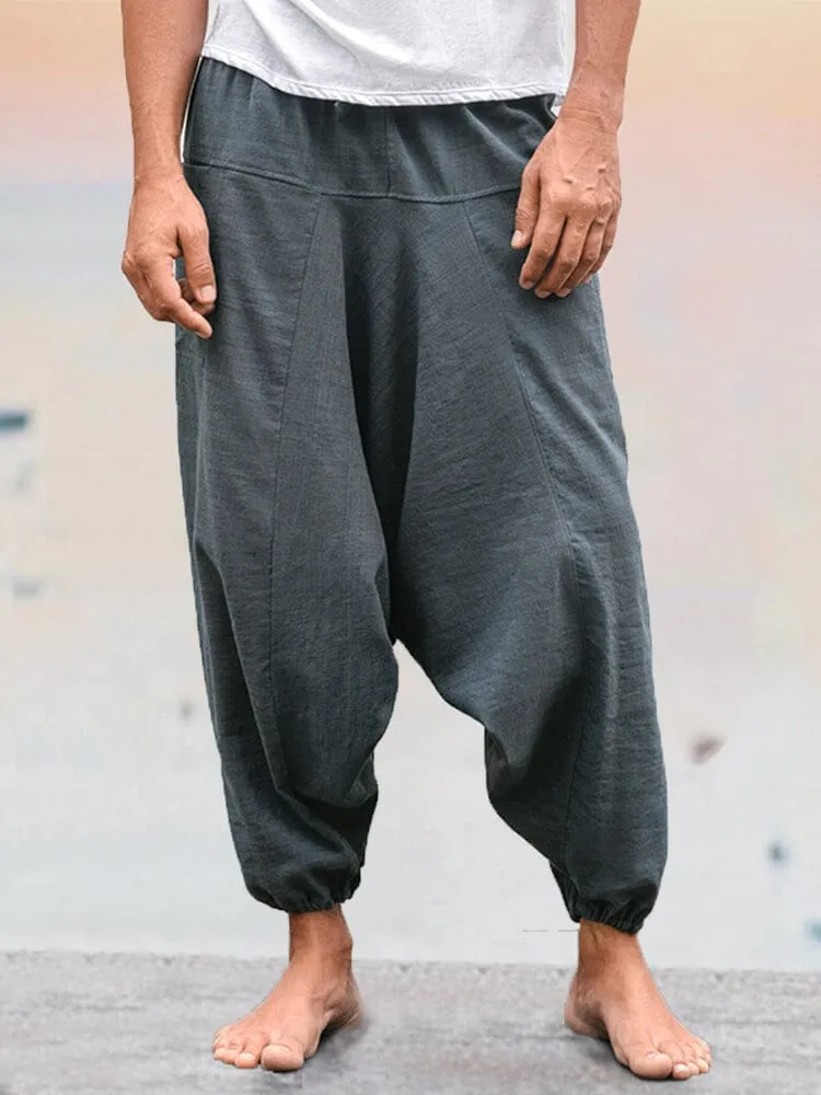 linen straight pants