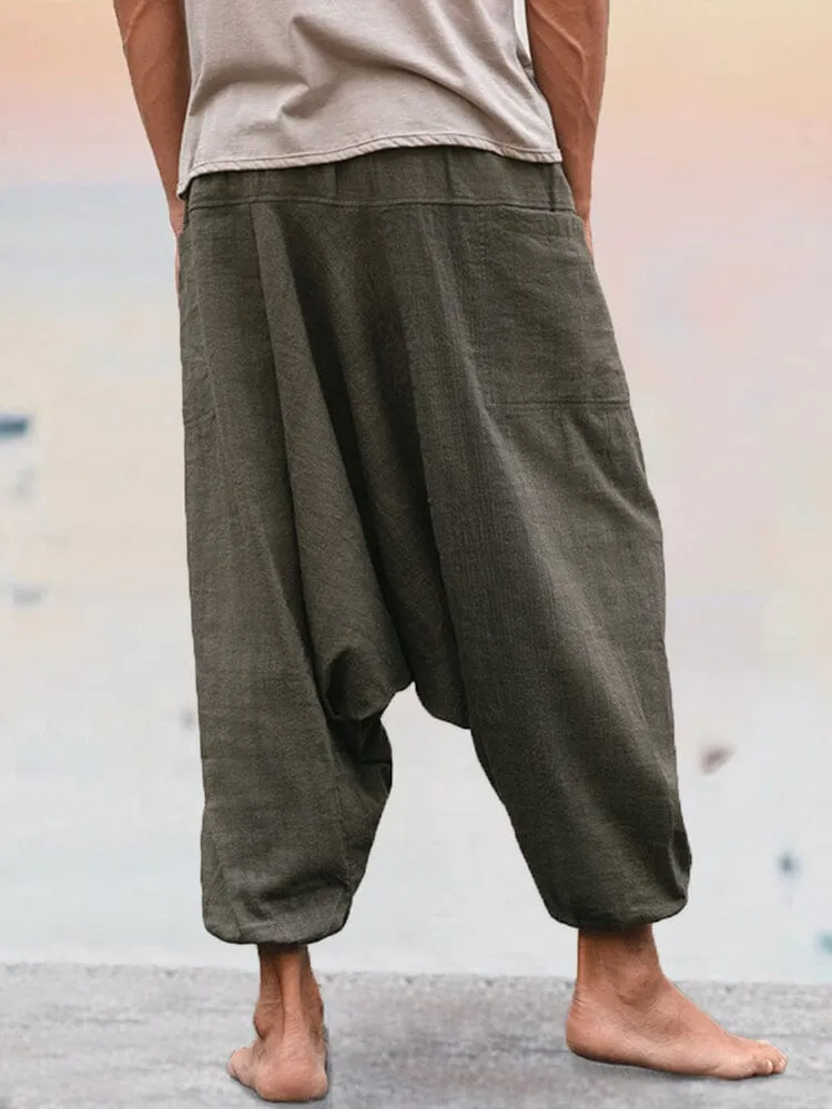 linen straight pants
