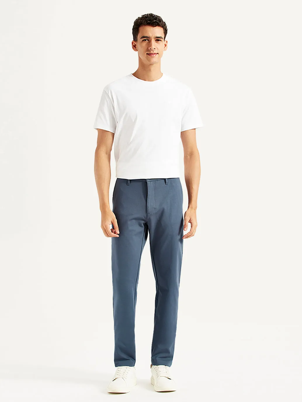 Men's Blue Slim Fit Tech Pant Chinos