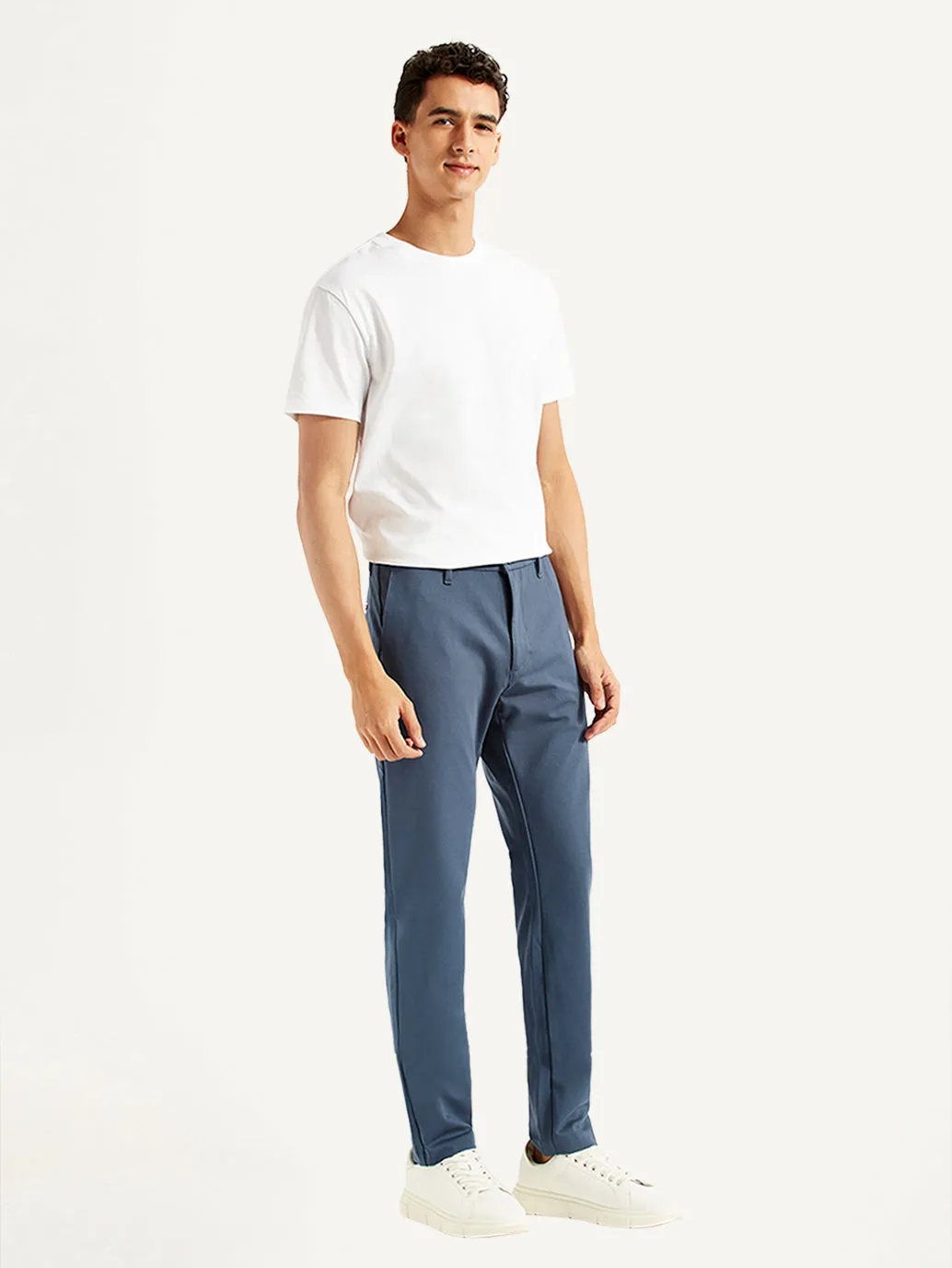 Men's Blue Slim Fit Tech Pant Chinos