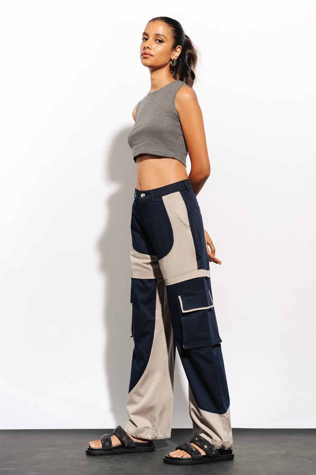 Midnight Ashen Cargo Jeans