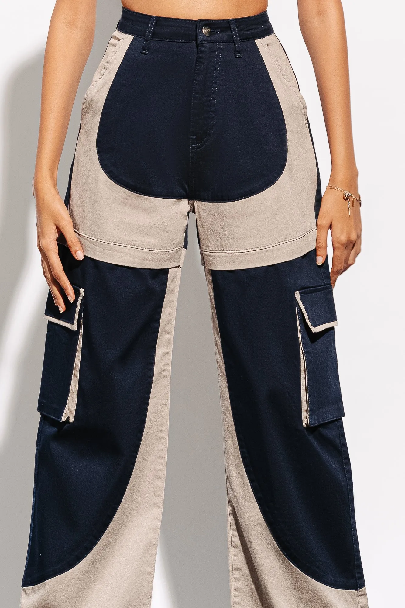 Midnight Ashen Cargo Jeans