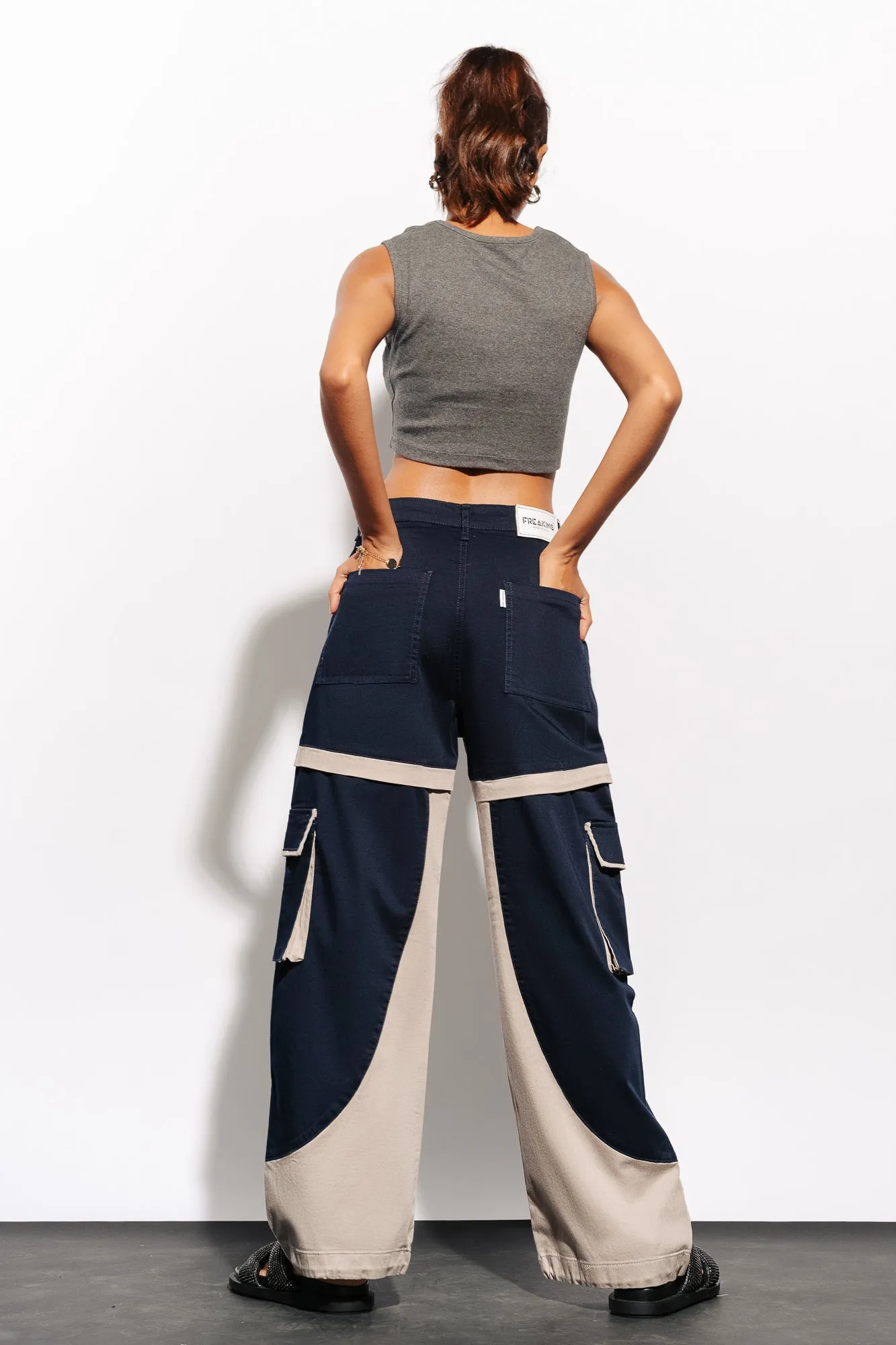 Midnight Ashen Cargo Jeans