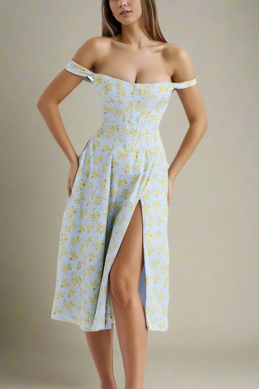 Monique Bodycon Dress - Sky Blue