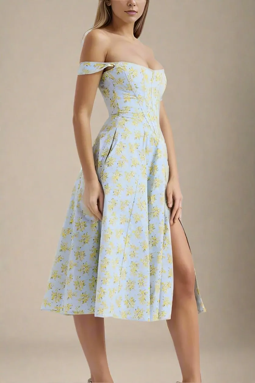 Monique Bodycon Dress - Sky Blue