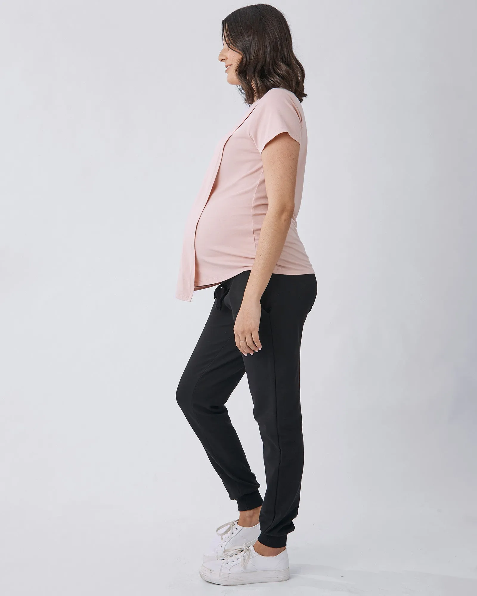 Monique Maternity Nursing Petal Top - Blush Pink