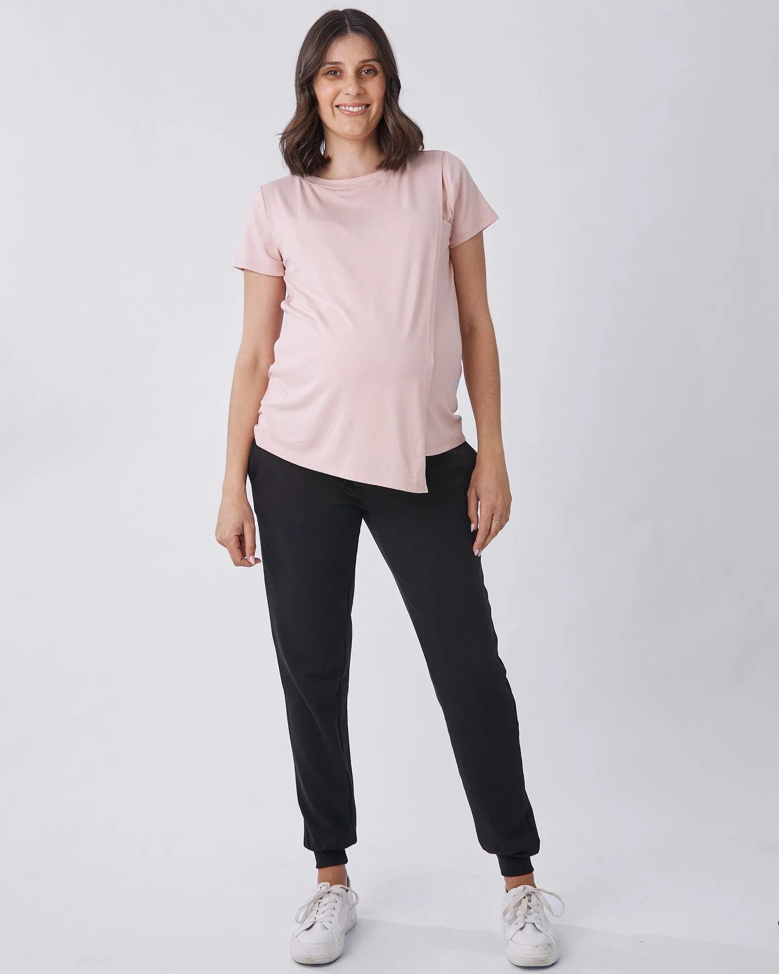 Monique Maternity Nursing Petal Top - Blush Pink