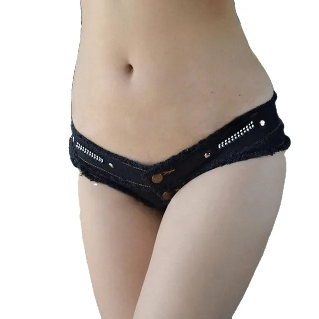 New Sexy Women Denim Hot Shorts Womens Mini Micro Jean Twerk Ultra Low Rise Show Summer