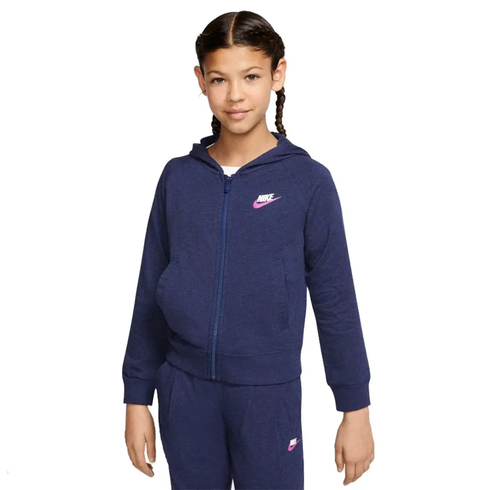 Nike Sportswear Jersey Full Zip Girls Hoodie