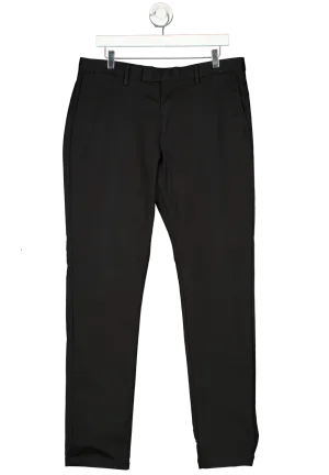 REISS Slim Fit Cotton Blend Chinos In Black W36