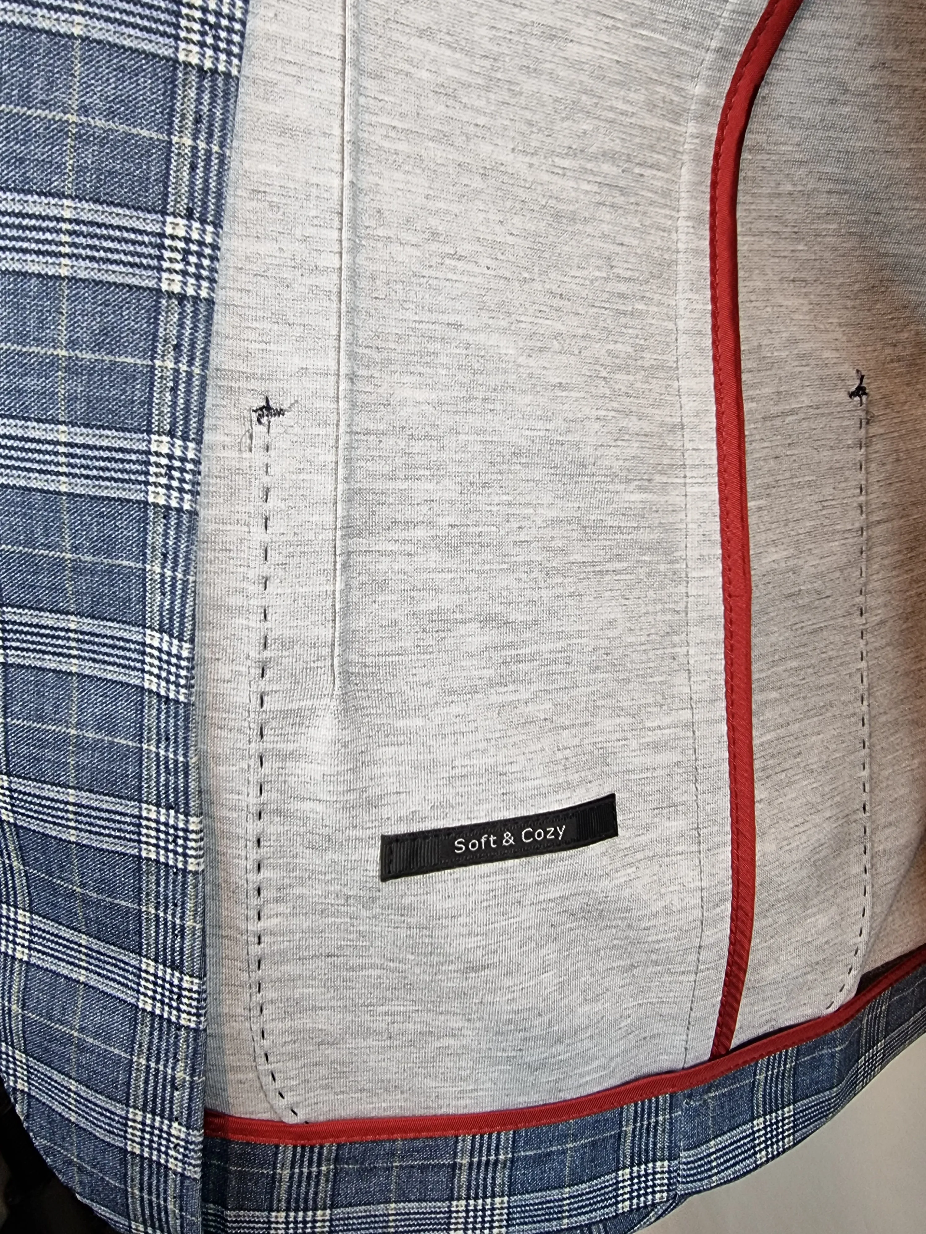 Roy Robson Slim Fit Jersey Check Jacket