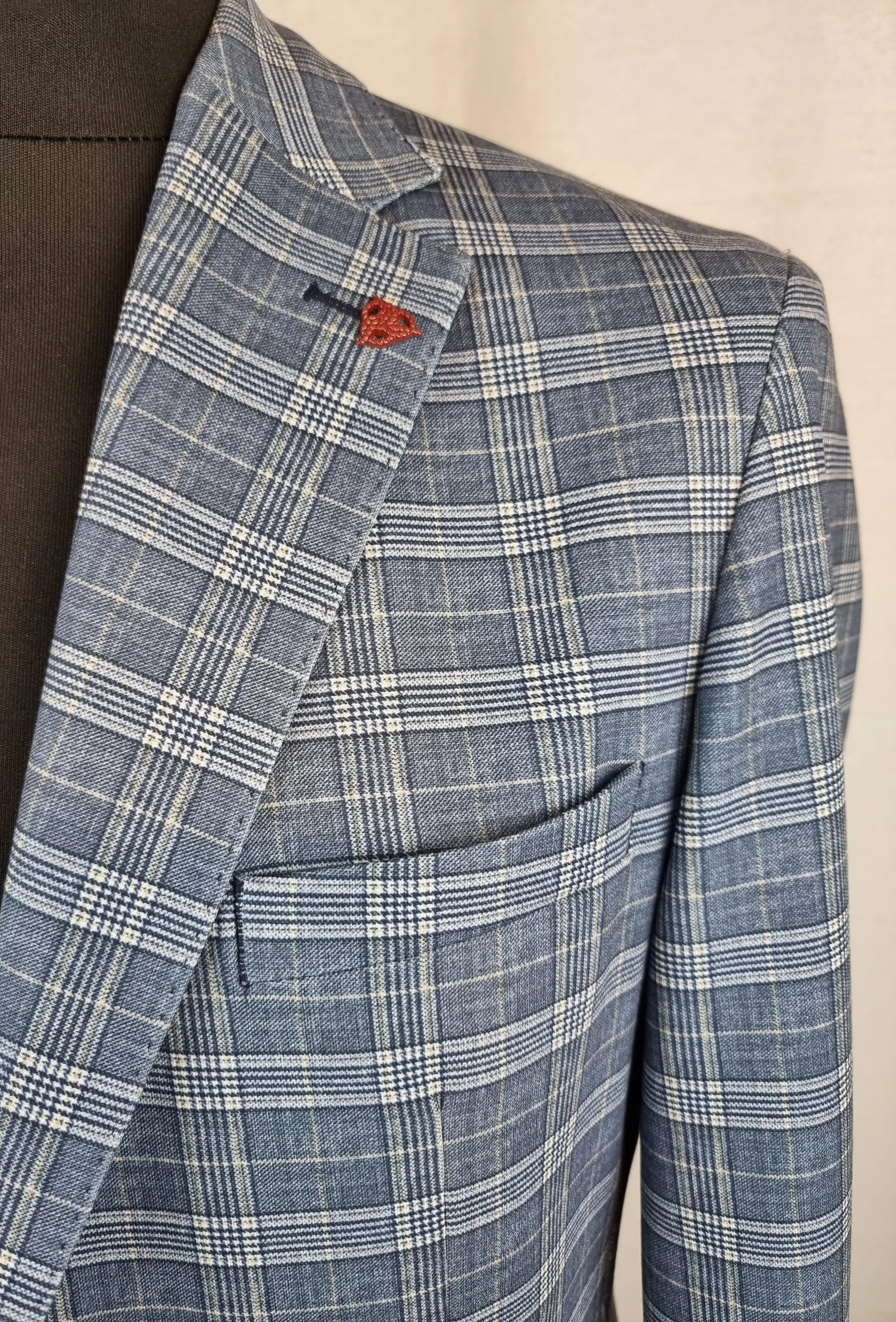 Roy Robson Slim Fit Jersey Check Jacket