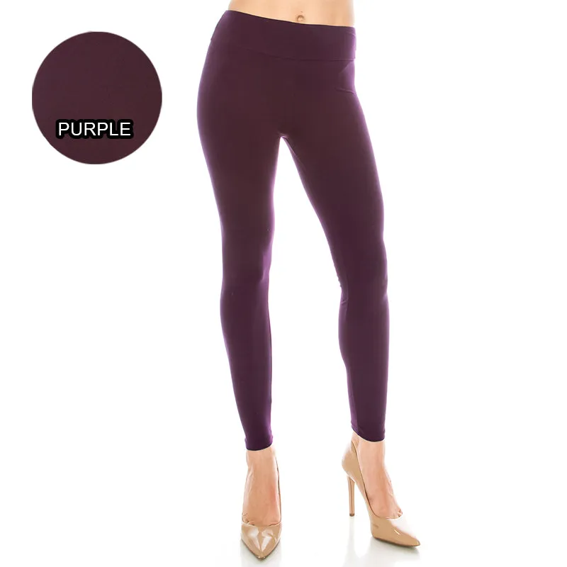 Solid Color High Waist Yoga Ultra Soft Leggings (Regular/Plus Size)
