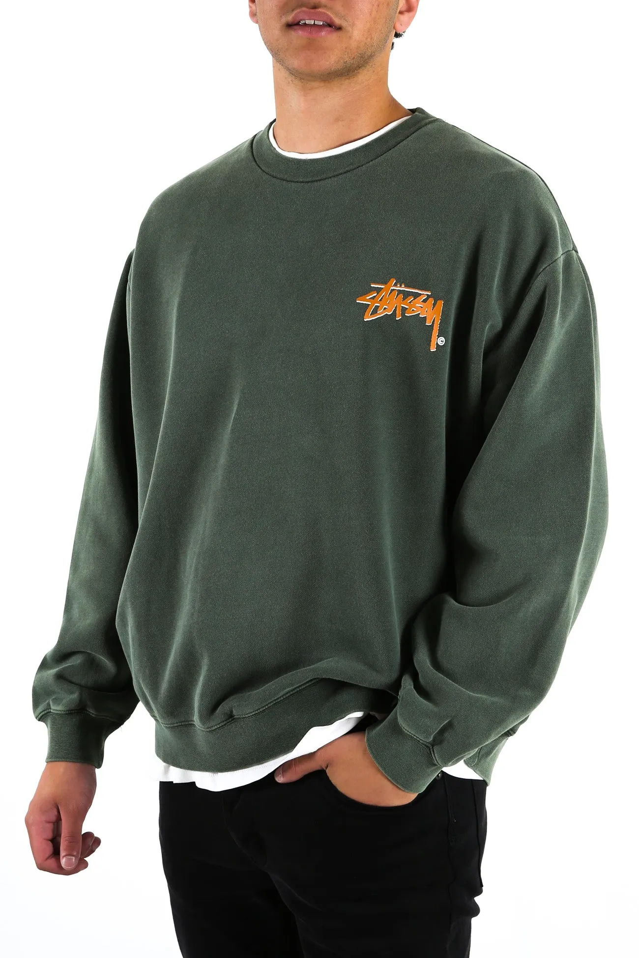 Stock Shadow Crew Pigment Flight Green
